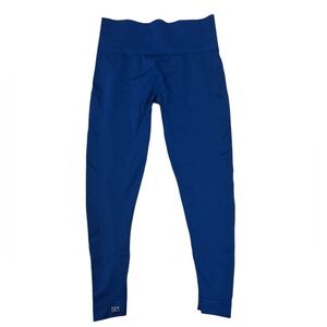 Set Active Leggings Women XL Cobalt Blue Cropped 24” High Rise Yoga Pants Active
